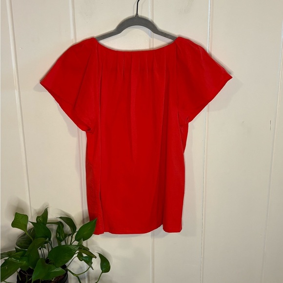 Ann Taylor Pleated V-Neck Button Top - Picture 10 of 10
